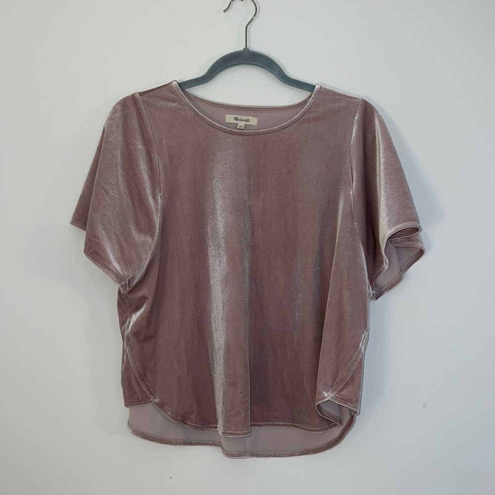 Women’s Madewell Velvet Mauve Top